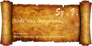 Szücsi Veronika névjegykártya